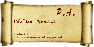 Péter Apostol névjegykártya